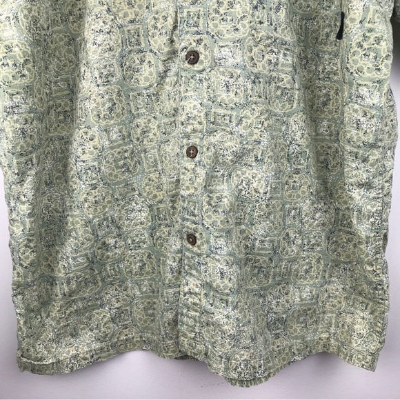 VTG 2000 Patagonia Floral Tribal Organic Cotton Hawaiian Button Shirt Medium EUC - Picture 7 of 15